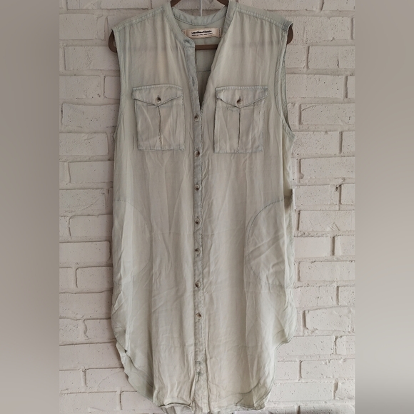 Free people midi button down shirt dress - Picture 1 of 6
